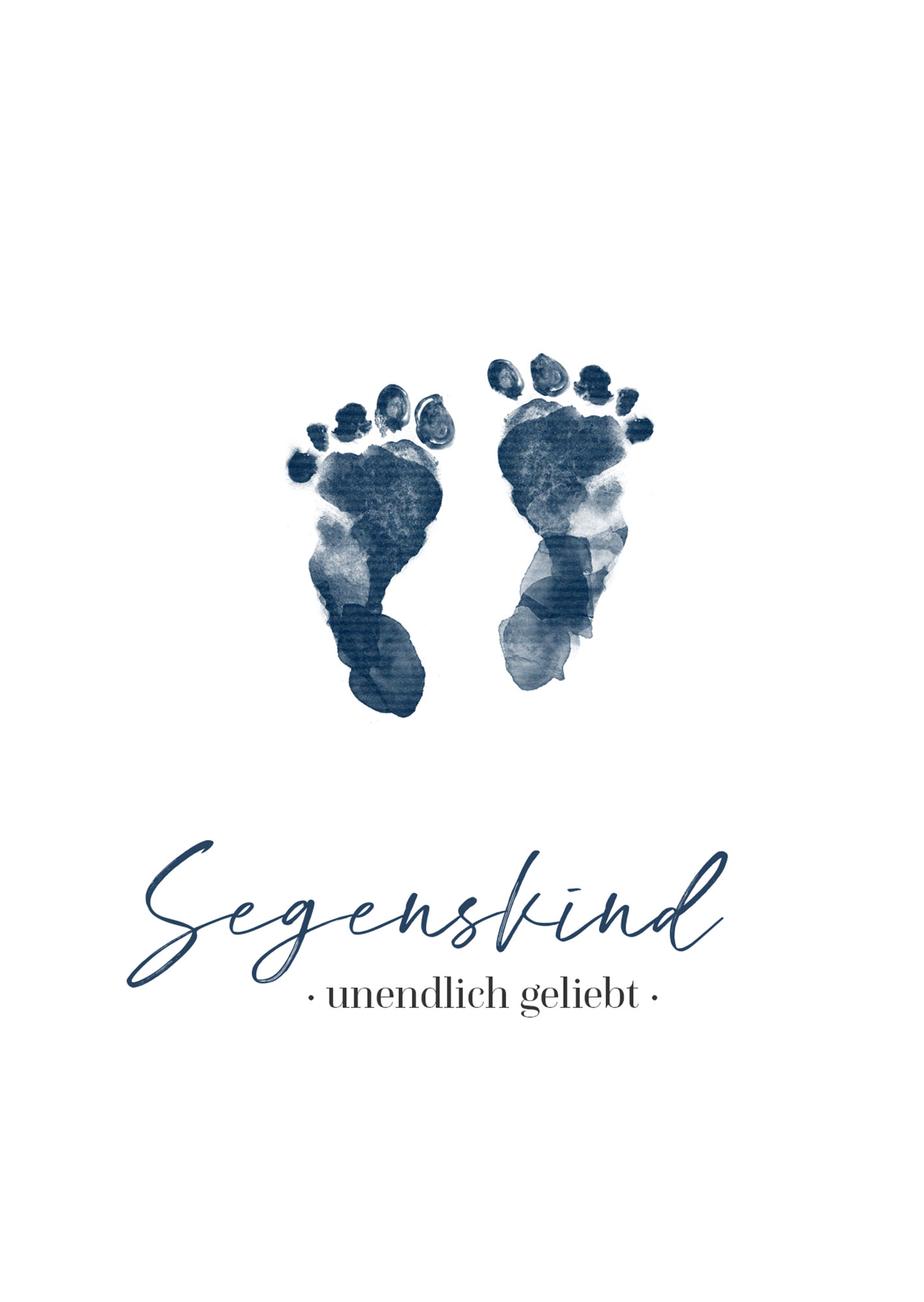 Faltkarte Naturpapier - Segenskind (Unendlich geliebt) – Geburt