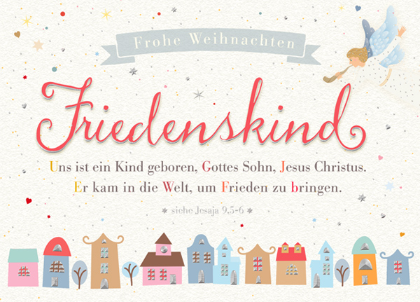 XL-Postkarte Big Blessing Silber - Friedenskind 