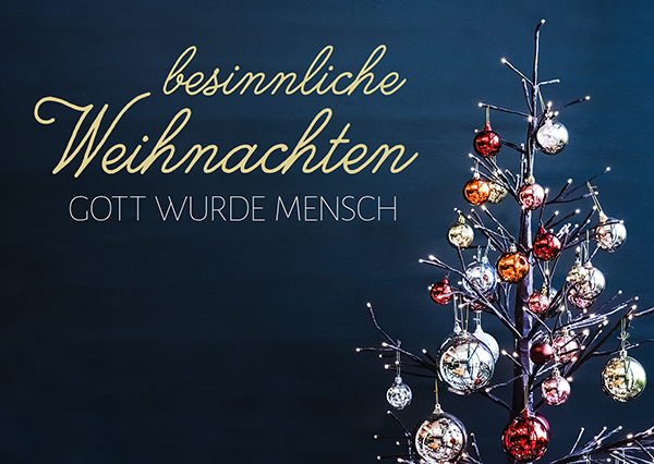Postkarte - Besinnliche Weihnachten (Baum) Postkarte - Besinnliche Weihnachten (Baum)
