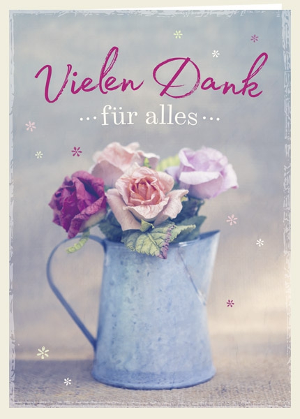 Faltkarte - Vielen Dank für alles Faltkarte - Vielen Dank für alles