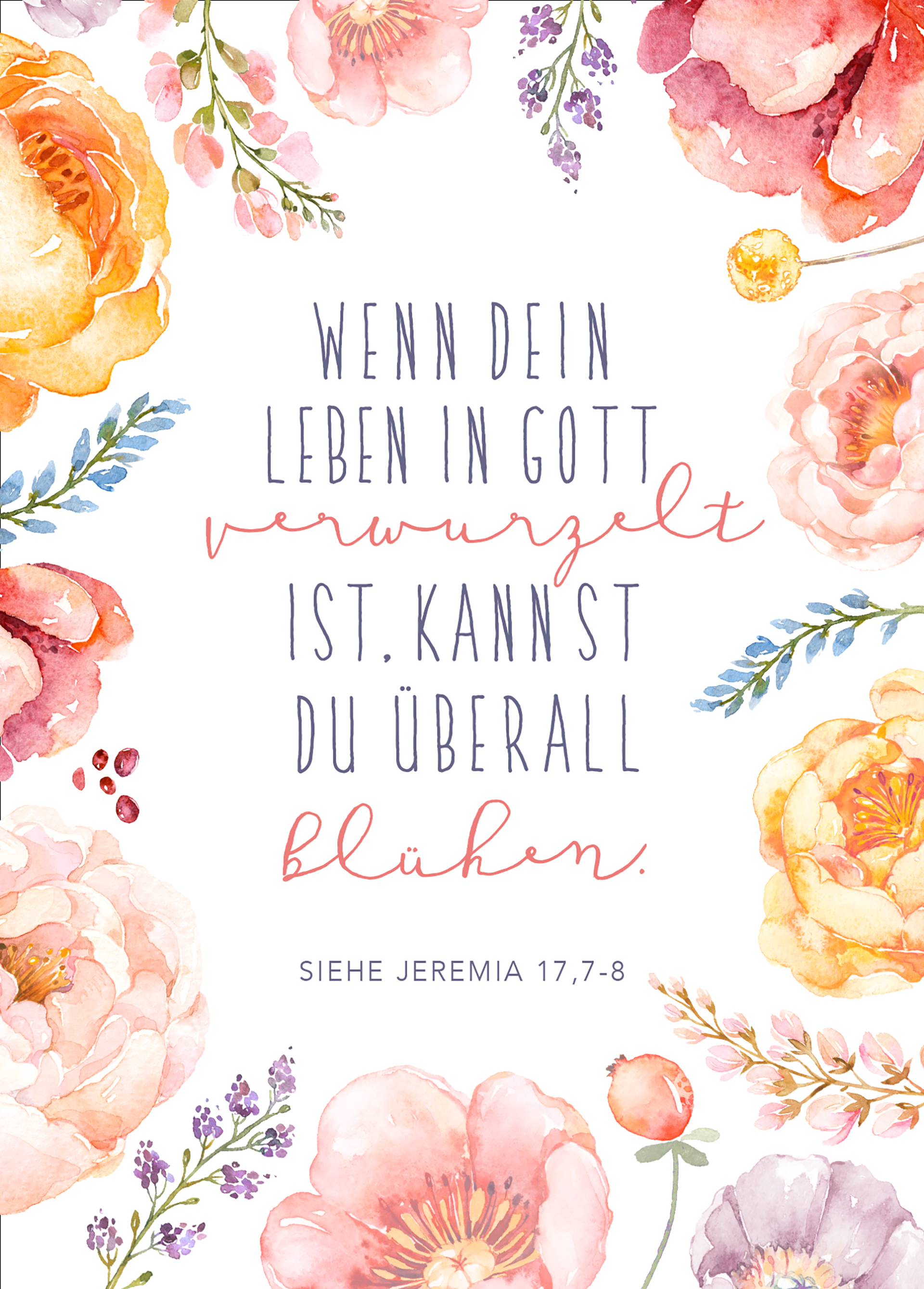 Postkarte - In Gott verwurzelt