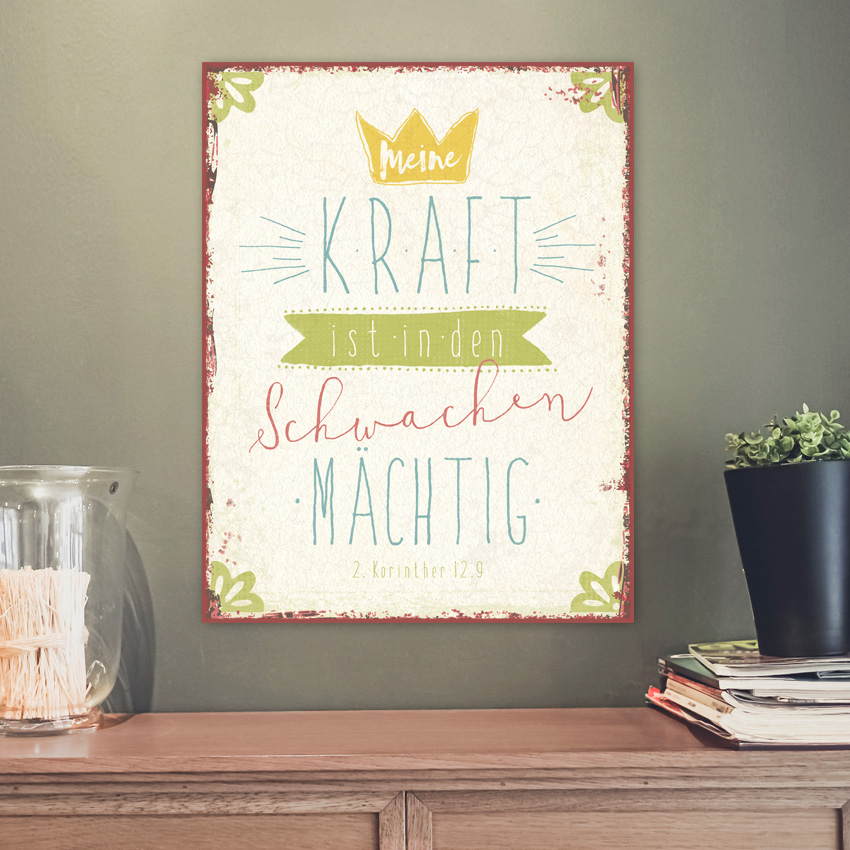 Metallschild groß - Meine Kraft Metallschild groß - Meine Kraft