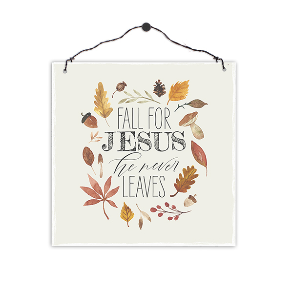 Holzschild klein - Fall for Jesus