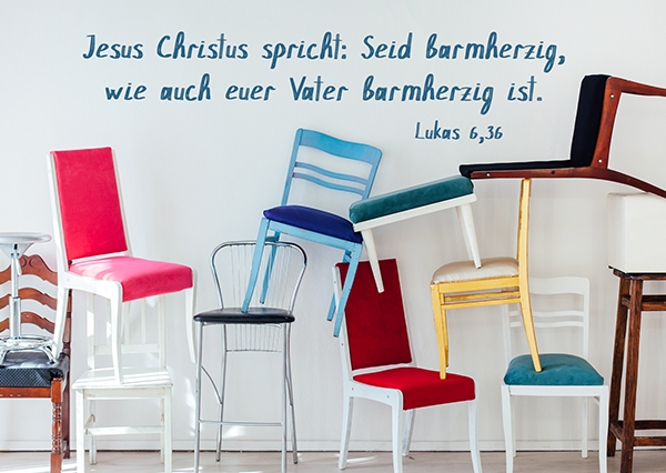 Postkarte - Jahreslosung 2021 (Stühle)