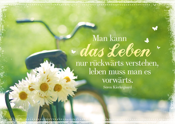 Postkarte - Leben muss man vorwärts Postkarte - Leben muss man vorwärts