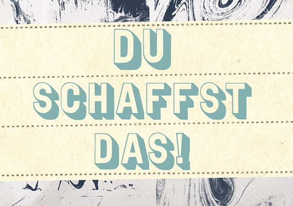 Mini - Du schaffst das (blau) Mini - Du schaffst das (blau)