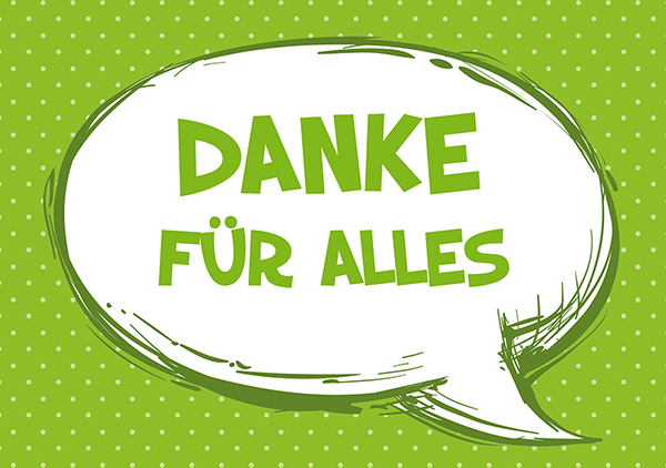 Mini - Danke für alles (Sprechblase) Mini - Danke für alles (Sprechblase)