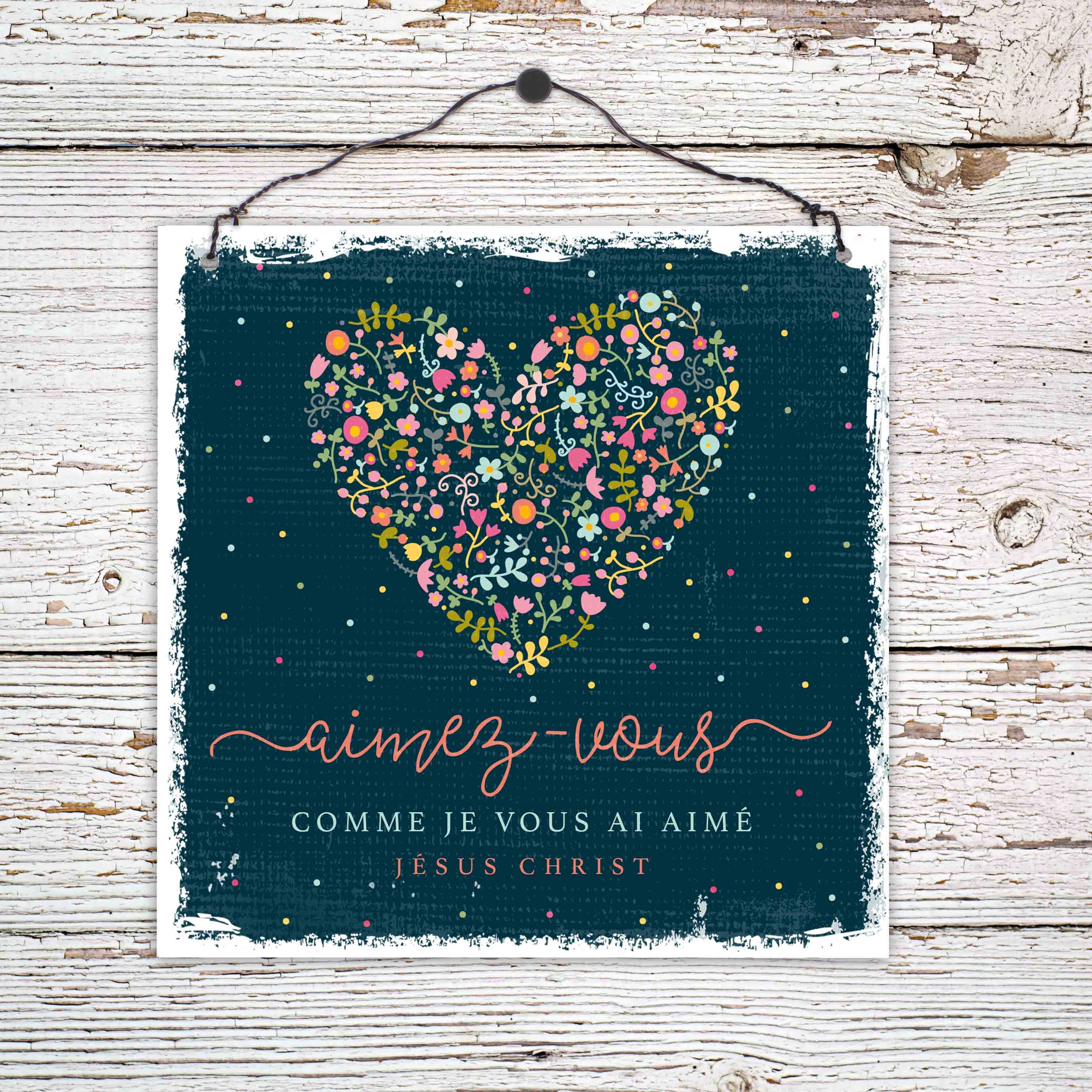Holzschild klein - Aimez-vous Holzschild klein - Aimez-vous