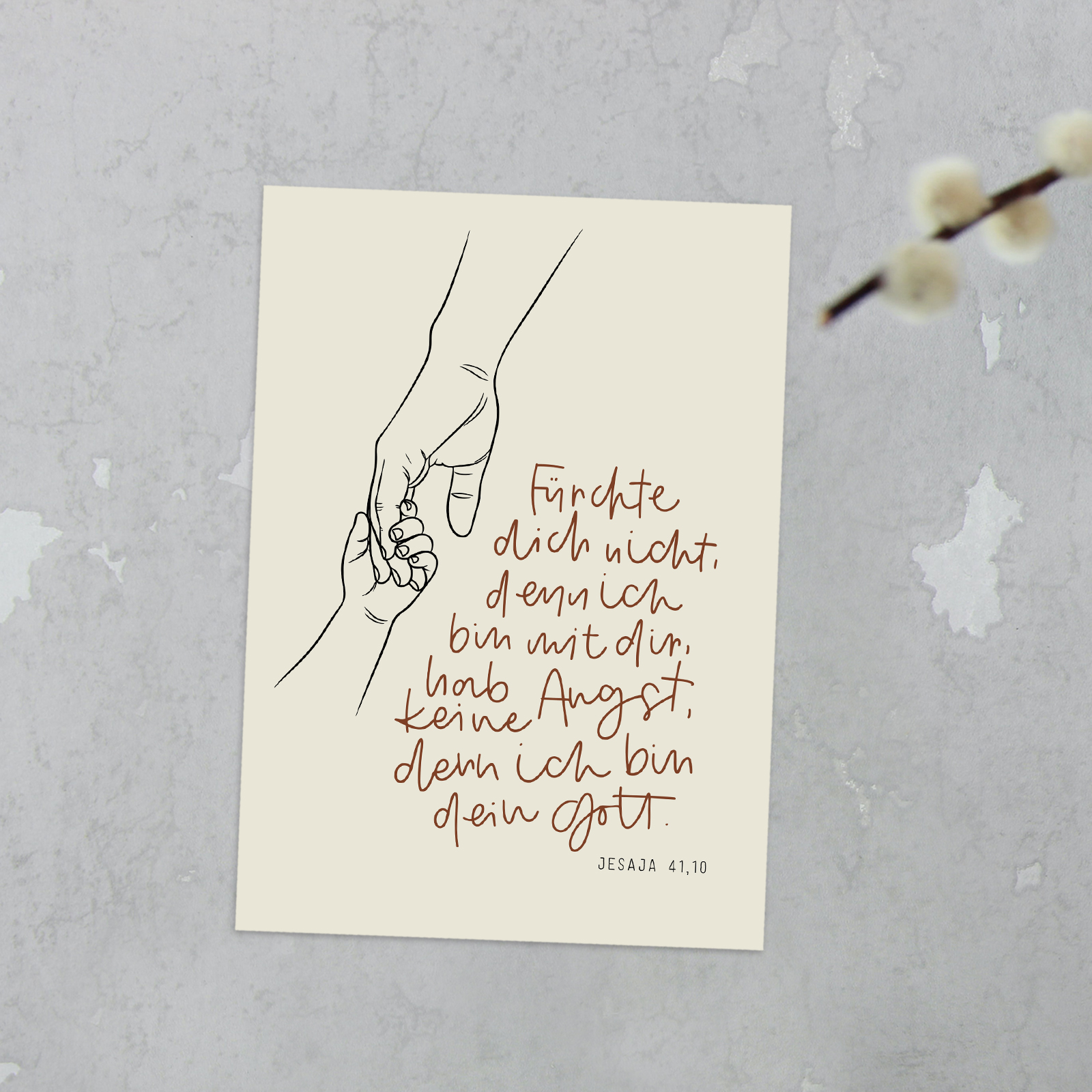 Postkarte - Jahreslosung 2027 - Fürchte dich nicht - Hand halten