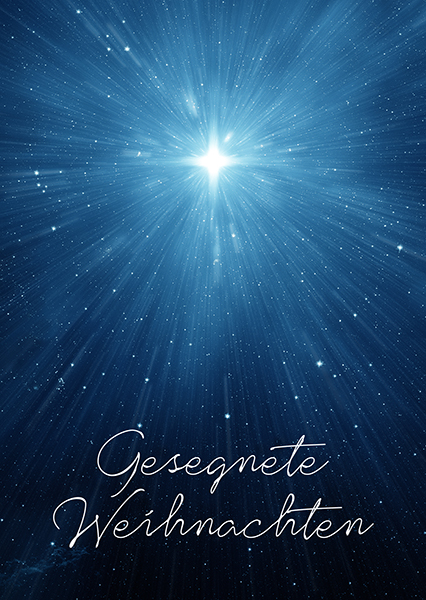 Postkarte - Gesegnete Weihnachten (Stern) Postkarte - Gesegnete Weihnachten (Stern)