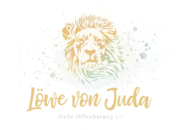 XL-Postkarte Big Blessing Silber - Löwe von Juda