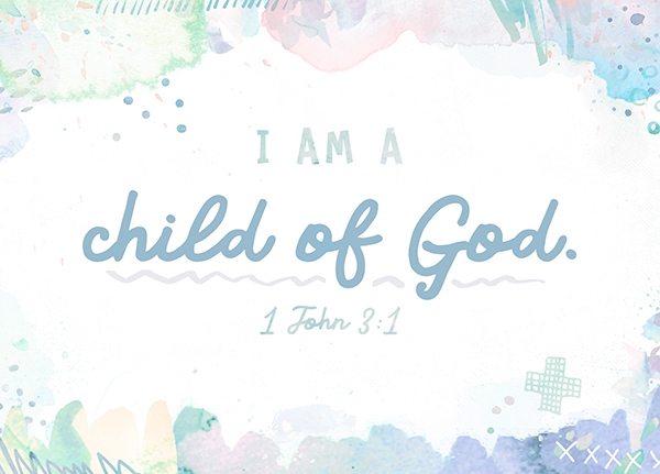 XL-Postkarte Big Blessing - I am a child of God