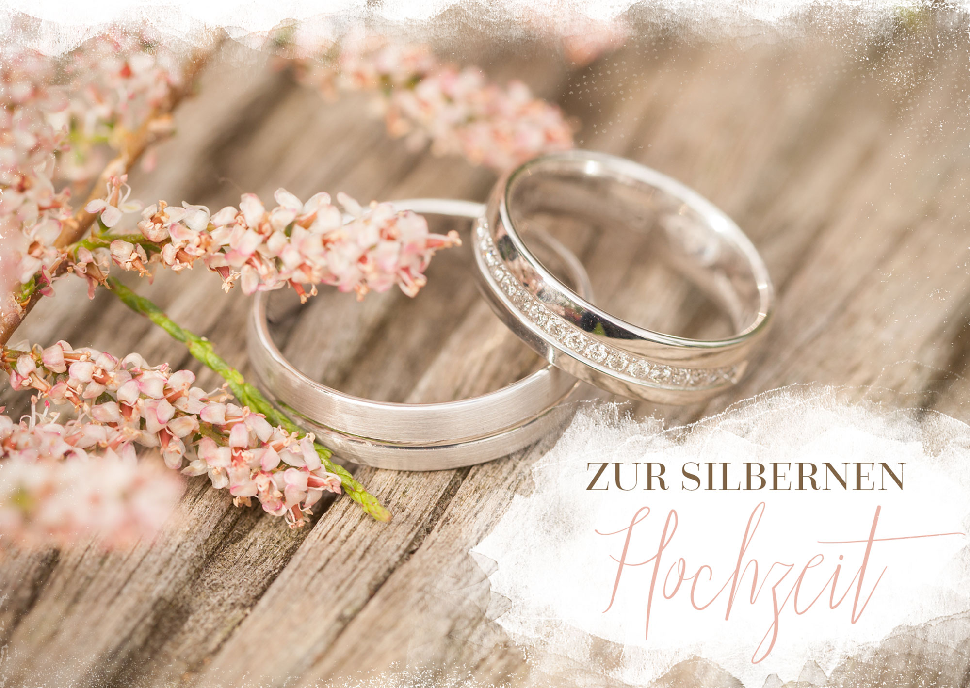 Faltkarte - Zur silbernen Hochzeit (Freuet euch)