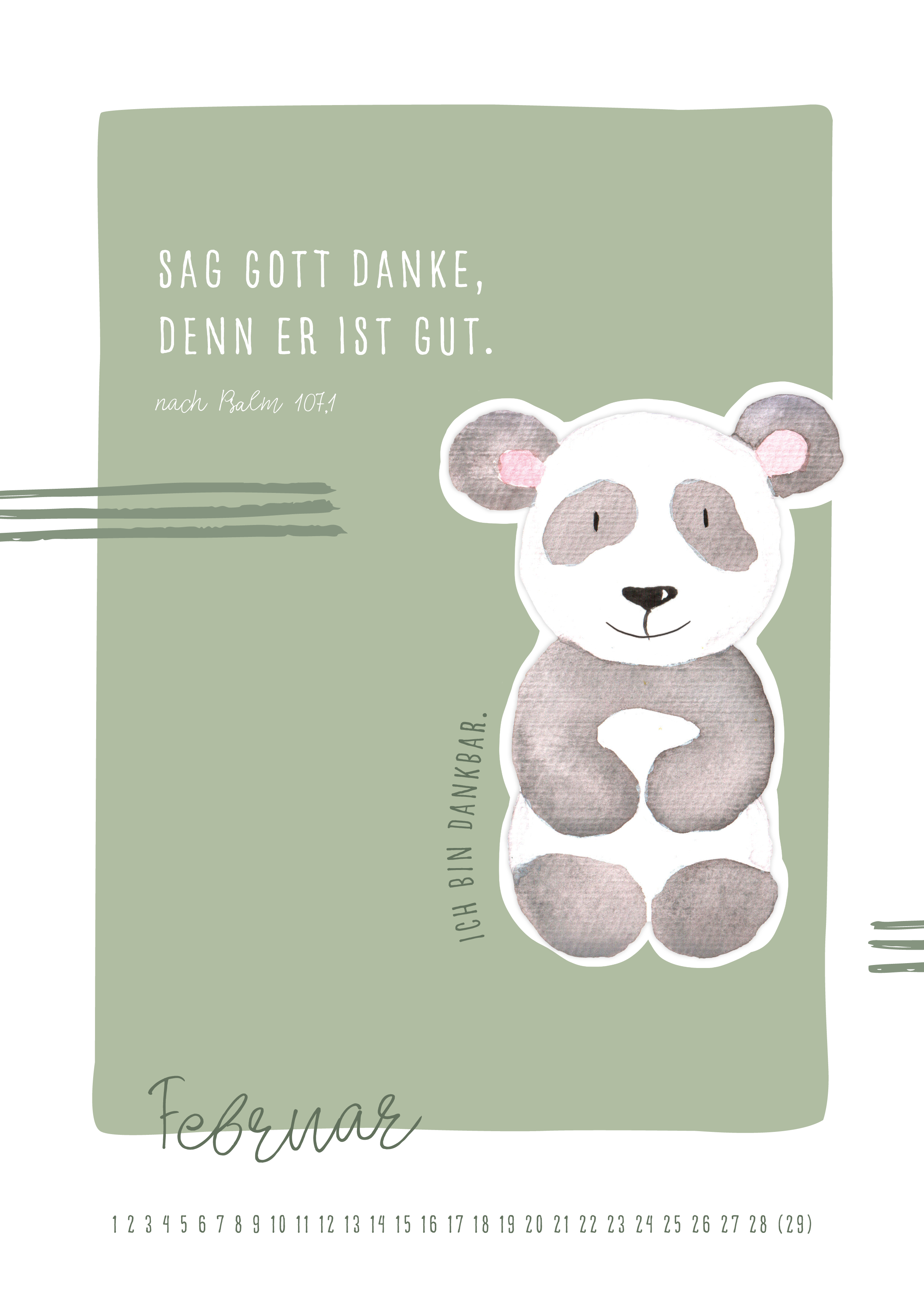 Immerwährender Kinderkalender - Das bin ich - Affirmationen