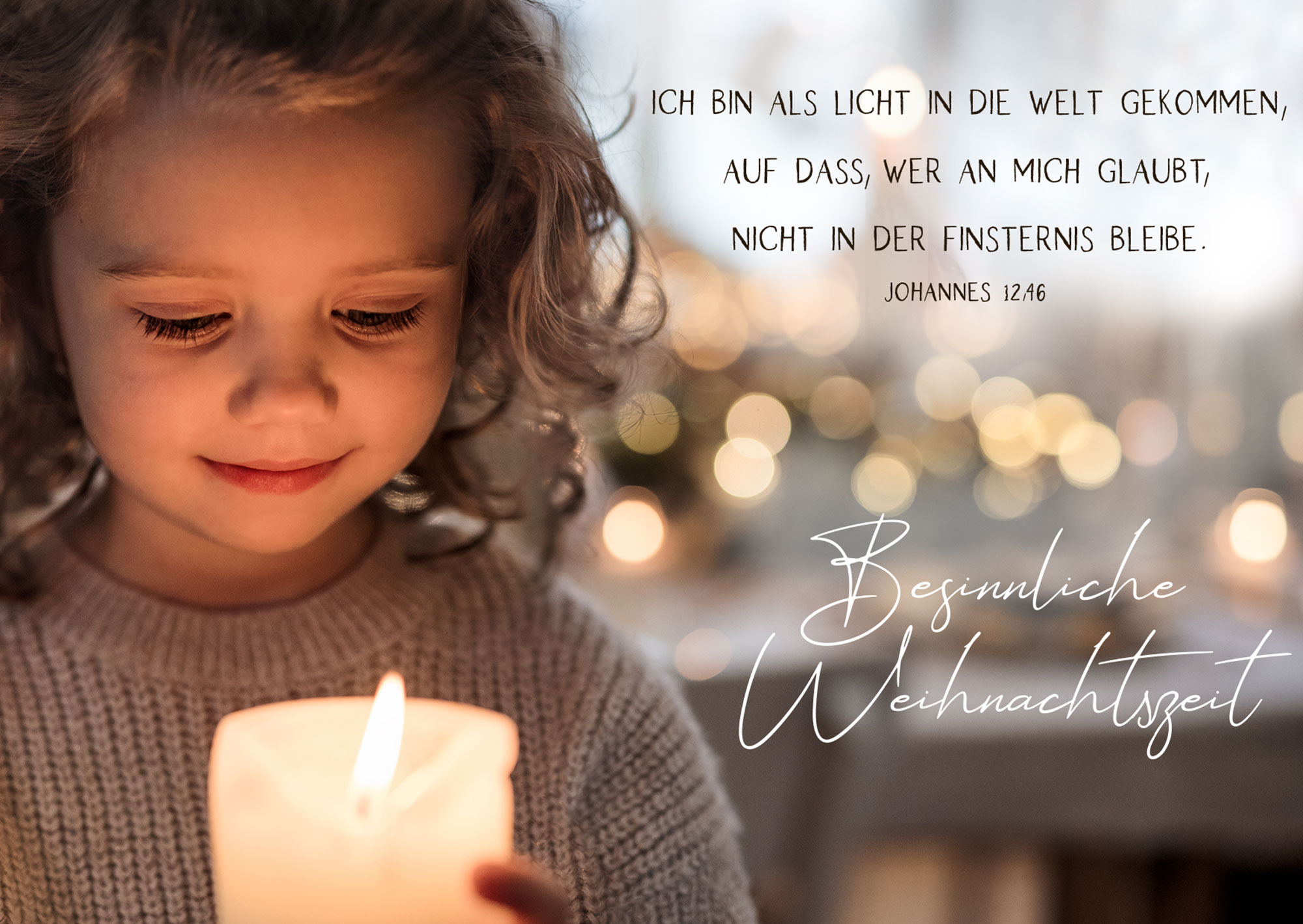Postkarte – Besinnliche Weihnachtszeit (Kind) – Weihnachten Postkarte - Besinnliche Weihnachtszeit (Kind) – Weihnachten