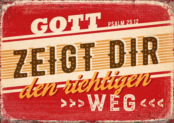 Postkarte - Der richtige Weg