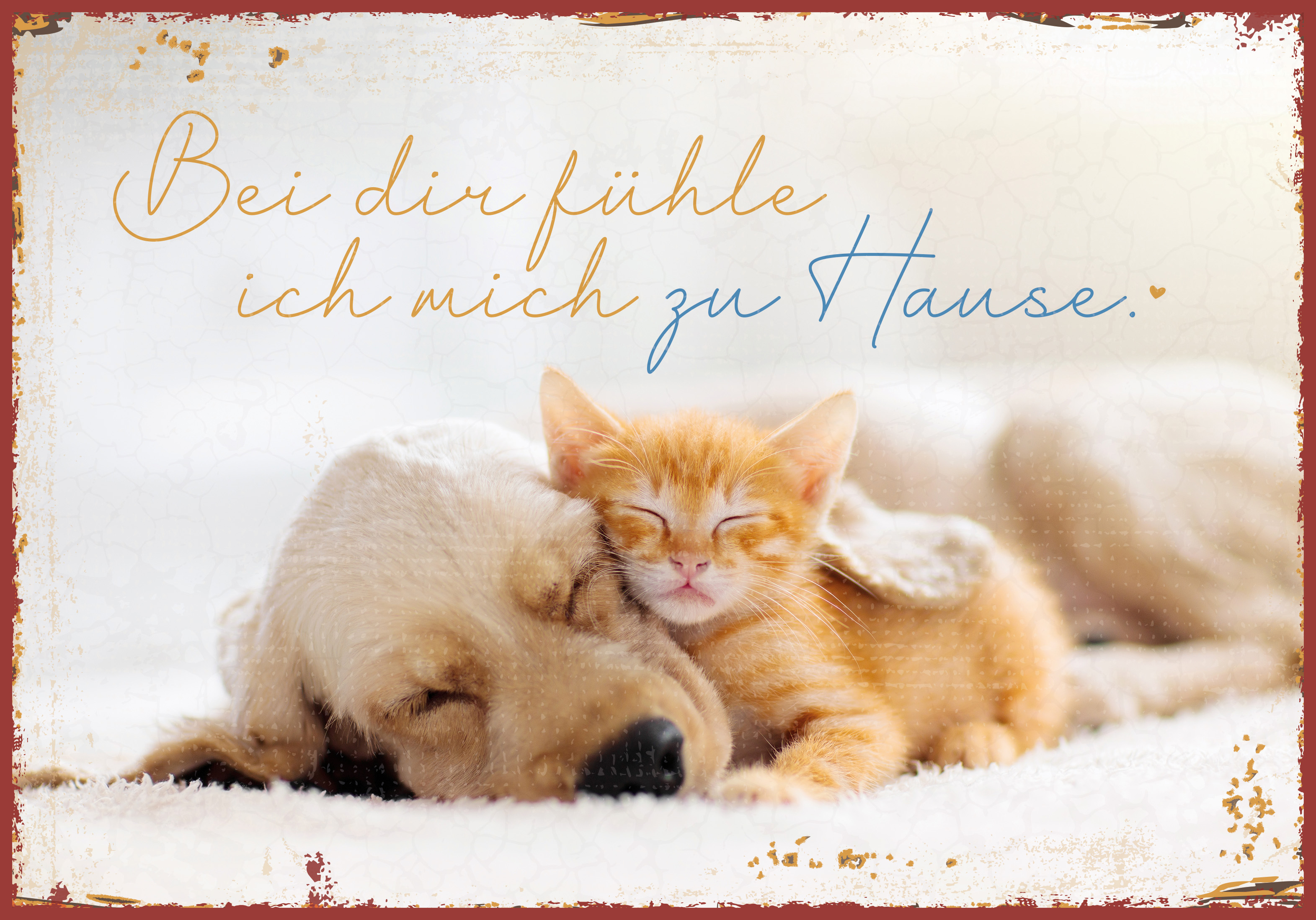 Metallschild klein – Bei dir zu Hause Metallschild klein - Bei dir zu Hause