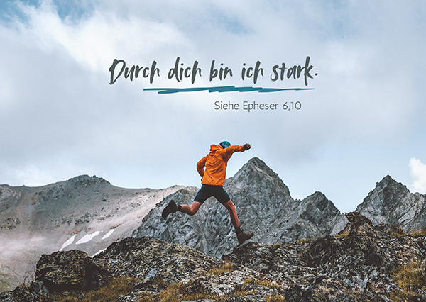 Postkarte - Durch dich bin ich stark Postkarte - Durch dich bin ich stark