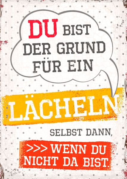 Postkarte - Grund für ein Lächeln Postkarte - Grund für ein Lächeln
