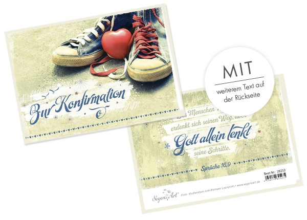 Faltkarte - Konfirmation - Gott allein lenkt