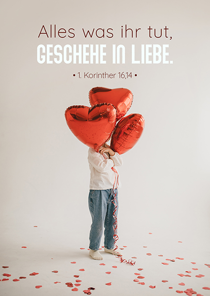 Postkarte - Liebe - Herzballons Postkarte - Liebe - Herzballons