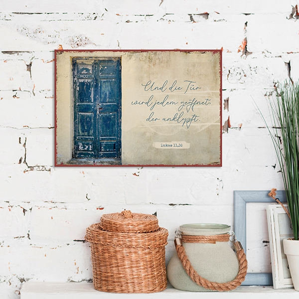 Metallschild klein - Und die Tür Metallschild klein - Und die Tür