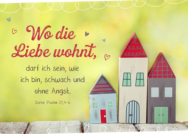 Postkarte - Wo die Liebe wohnt