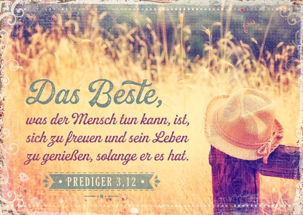 Postkarte - Sein Leben genießen