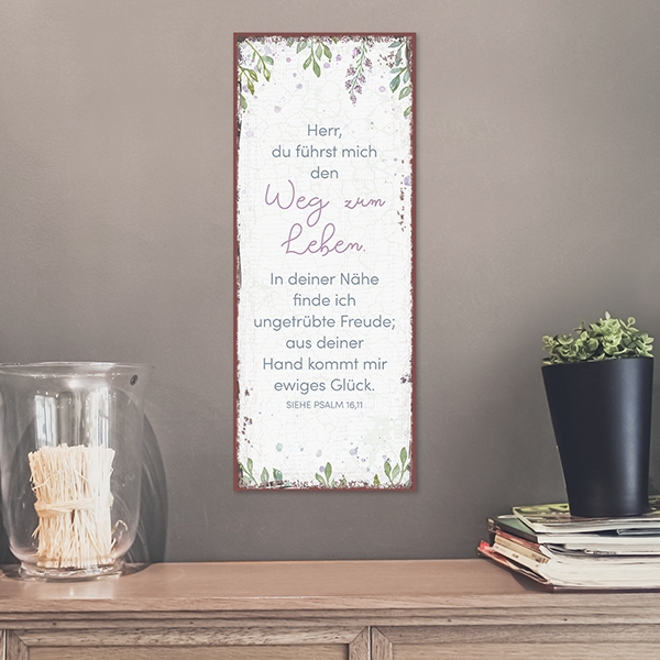 Metallschild lang - Herr, du führst mich Metallschild lang - Herr, du führst mich