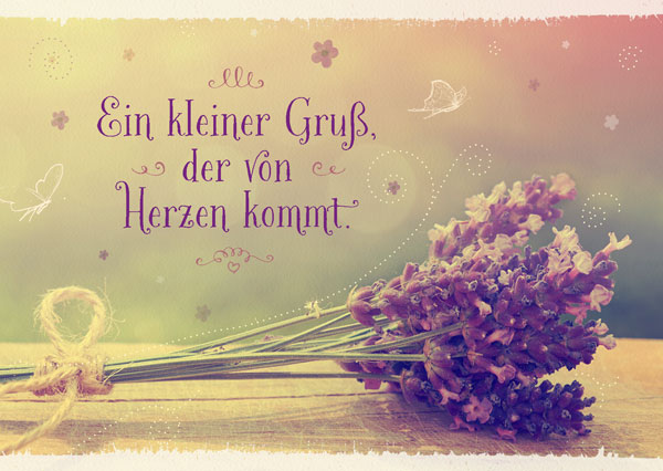 Postkarte - Gruß von Herzen Postkarte - Gruß von Herzen