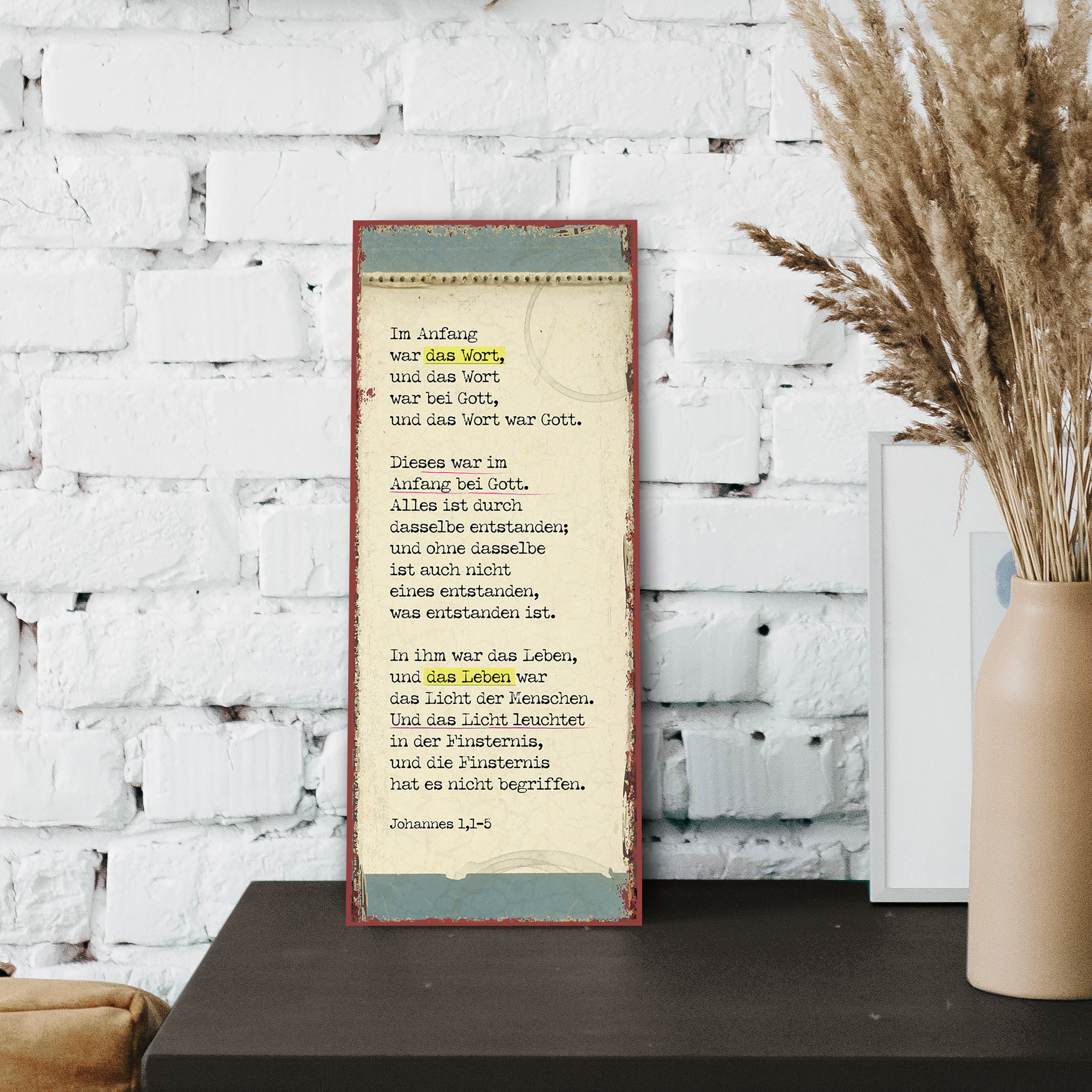 Metallschild lang - Am Anfang Metallschild lang - Am Anfang