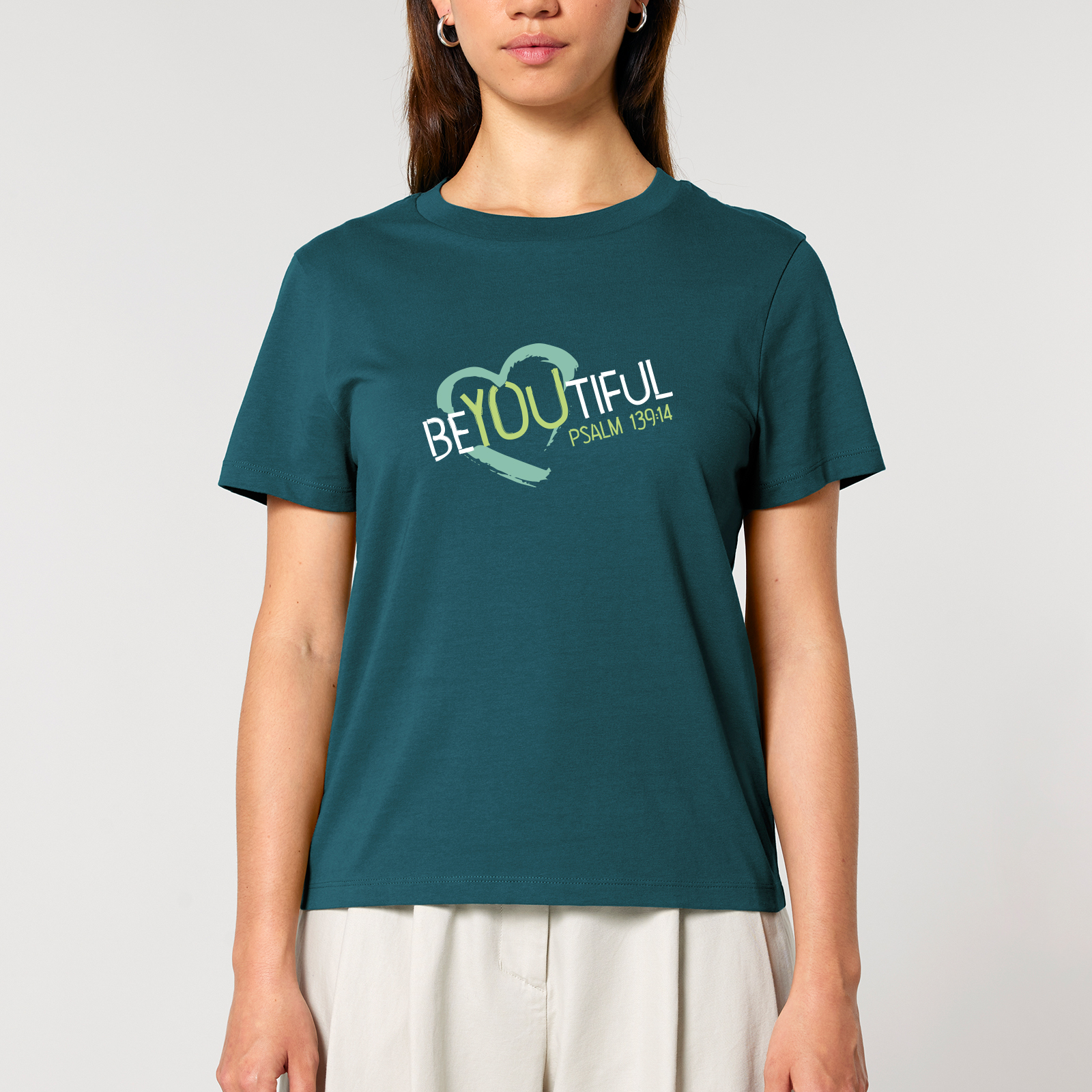 T-Shirt beyoutiful (petrol)-XXL