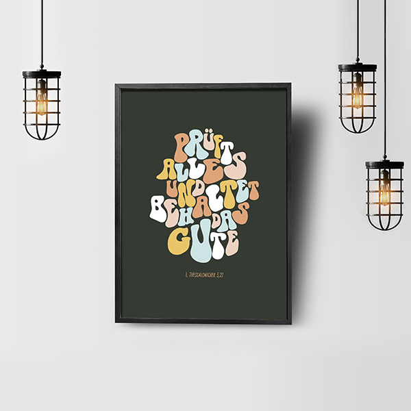 Poster - Jahreslosung Letter schwarz