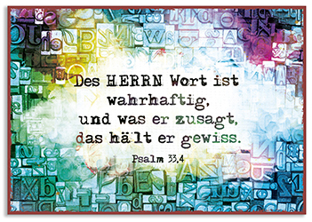 Metallschild klein – Des Herrn Wort Metallschild klein - Des Herrn Wort