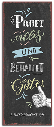 Metallschild lang – Jahreslosung Tafel Metallschild lang - Tafel