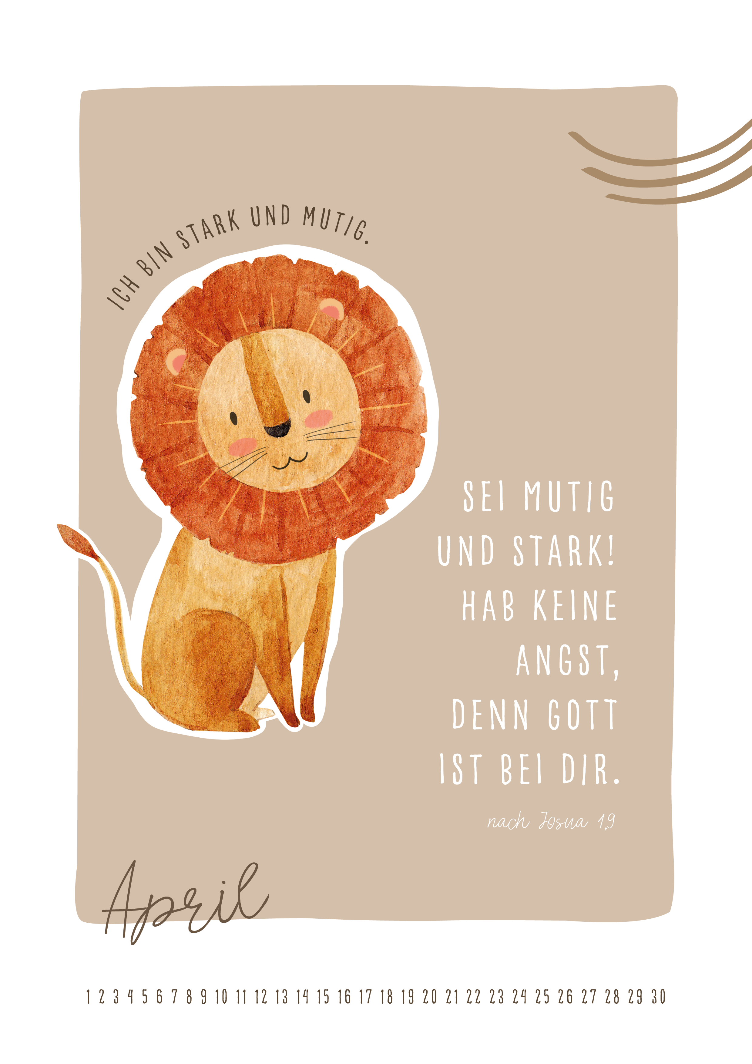 Immerwährender Kinderkalender - Das bin ich - Affirmationen