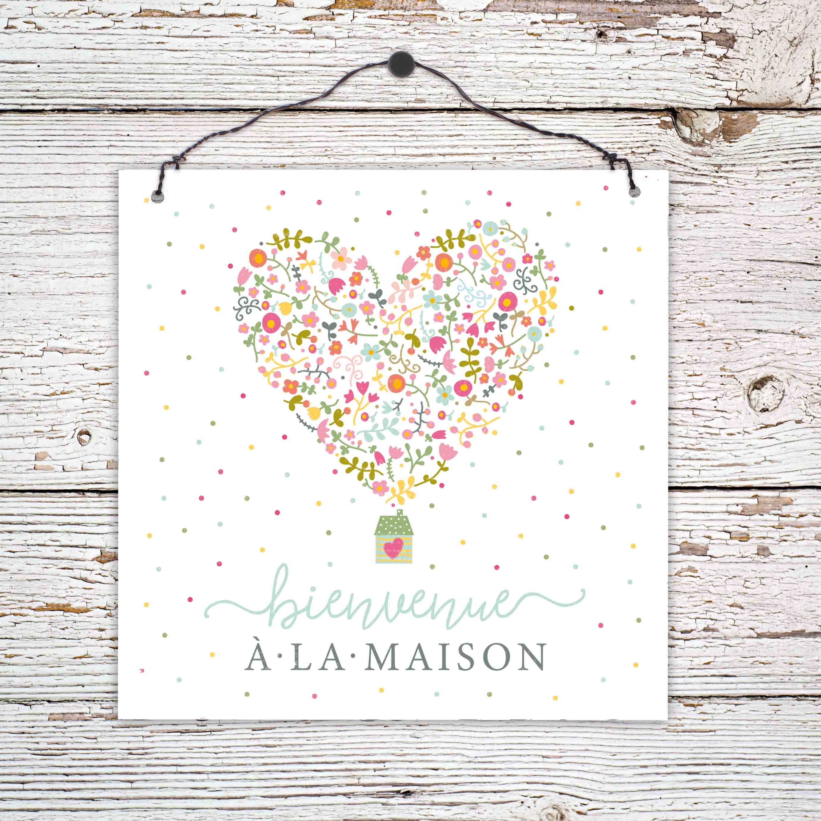 Holzschild klein - Bienvenue Holzschild klein - Bienvenue