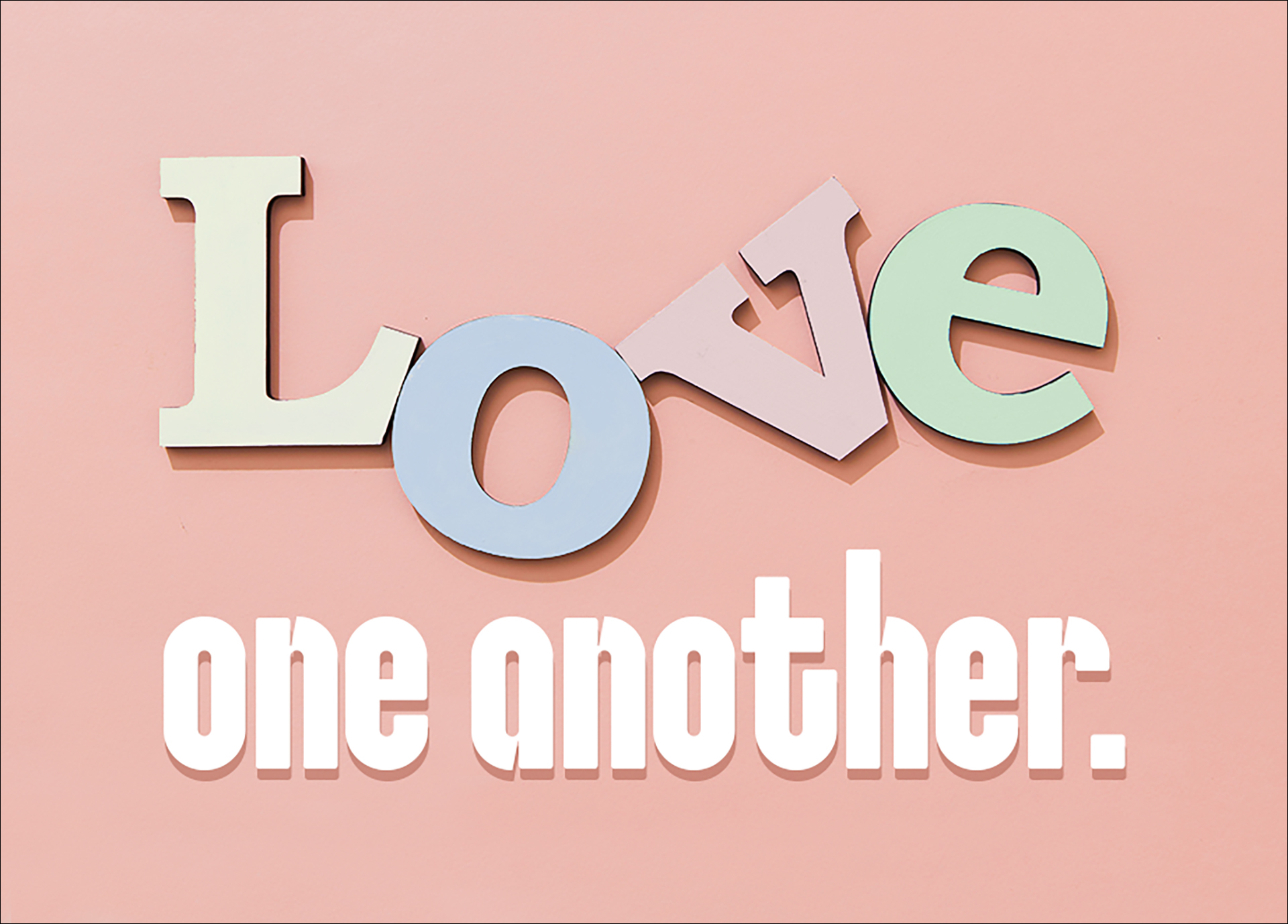 Minigrußkarte - Love one another