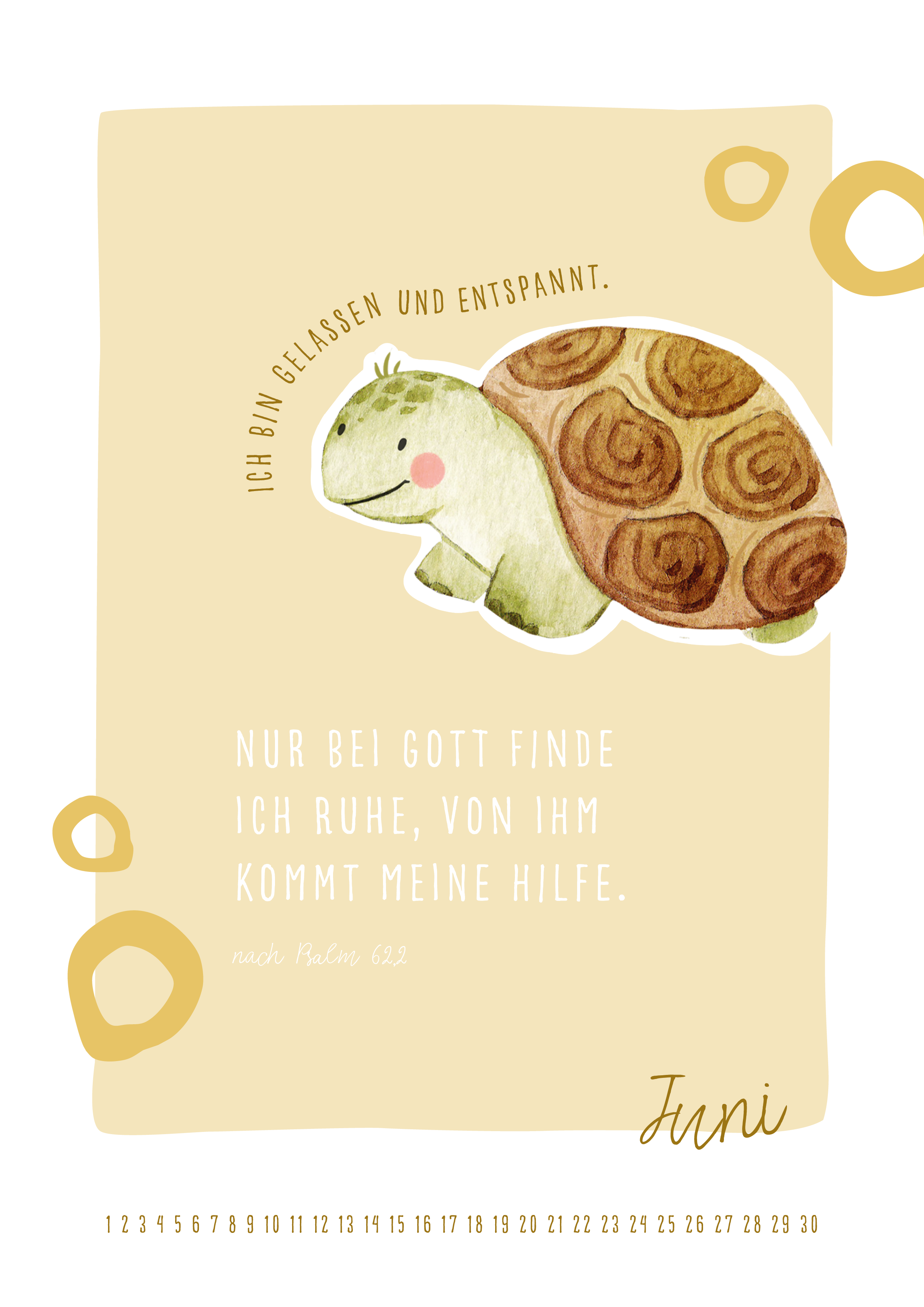 Immerwährender Kinderkalender - Das bin ich - Affirmationen