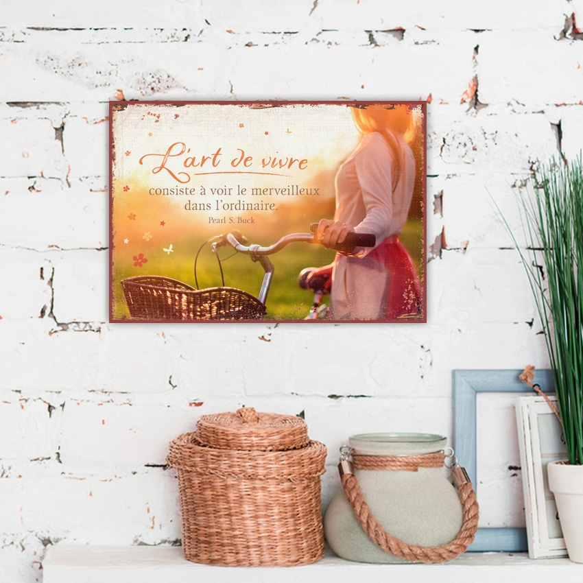 Metallschild klein - L'art de vivre Metallschild klein - L'art de vivre