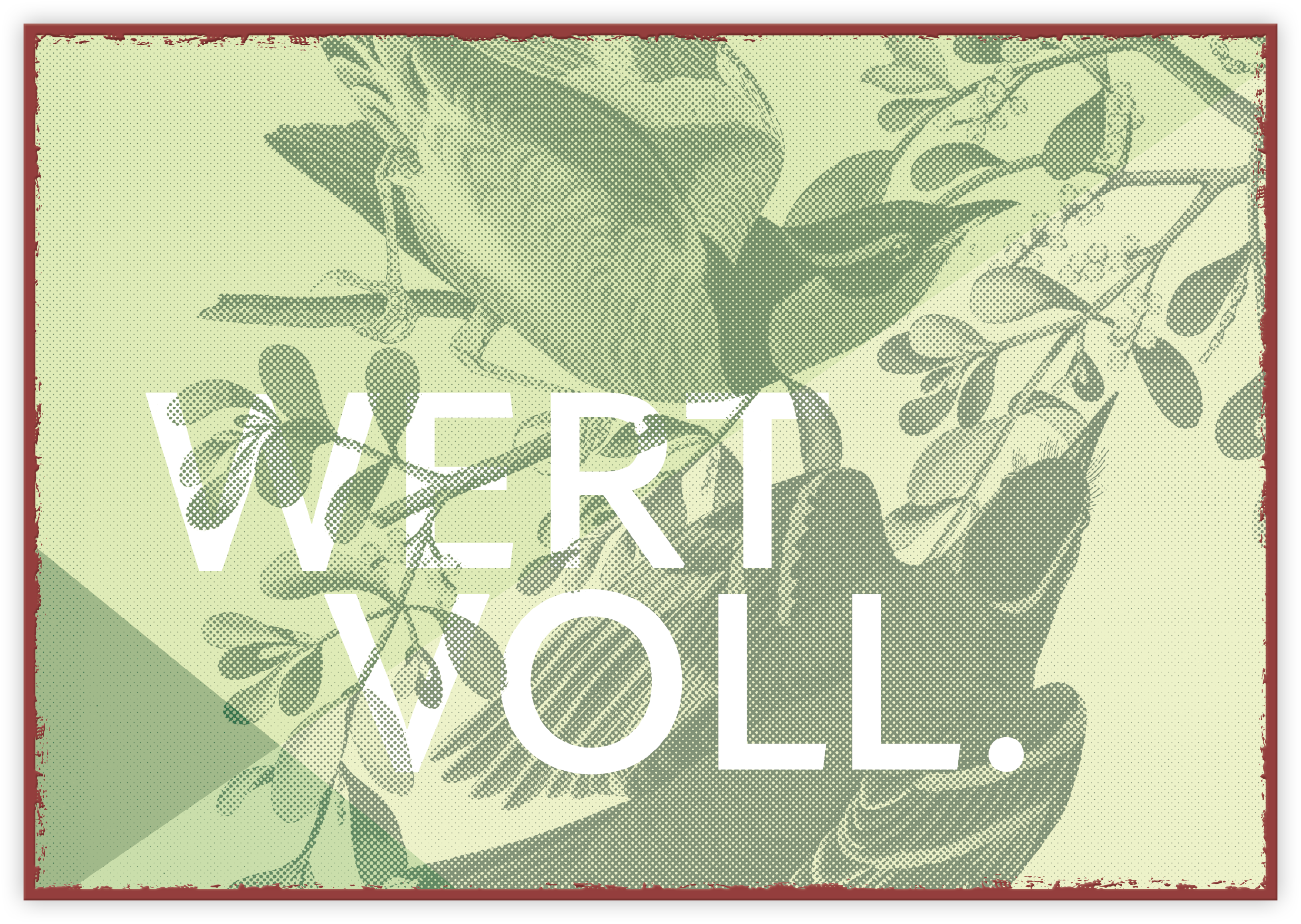 Metallschild klein – Wertvoll. Metallschild klein - Wertvoll.