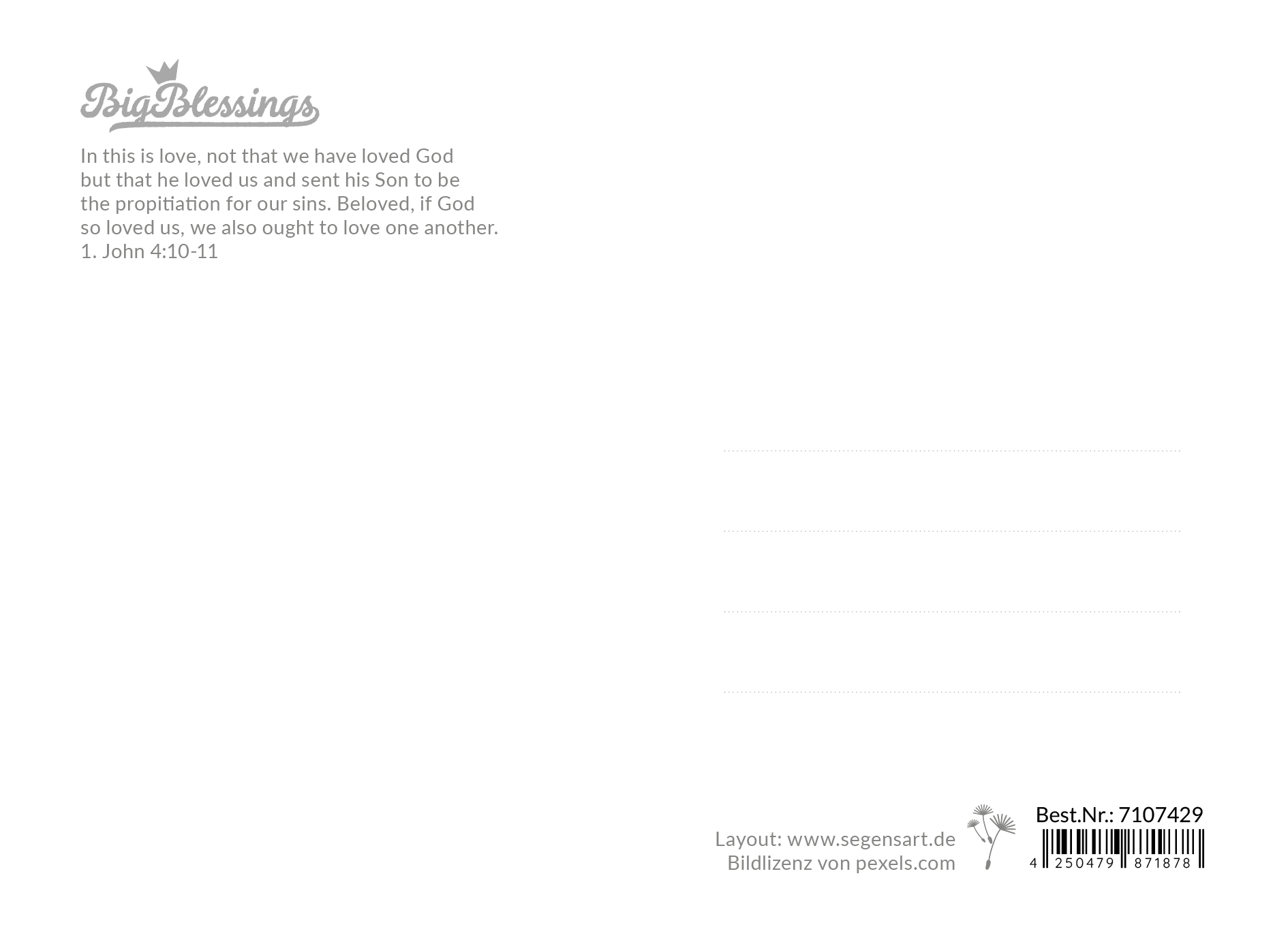 XL-Postkarte - Spreading kindness this christmas