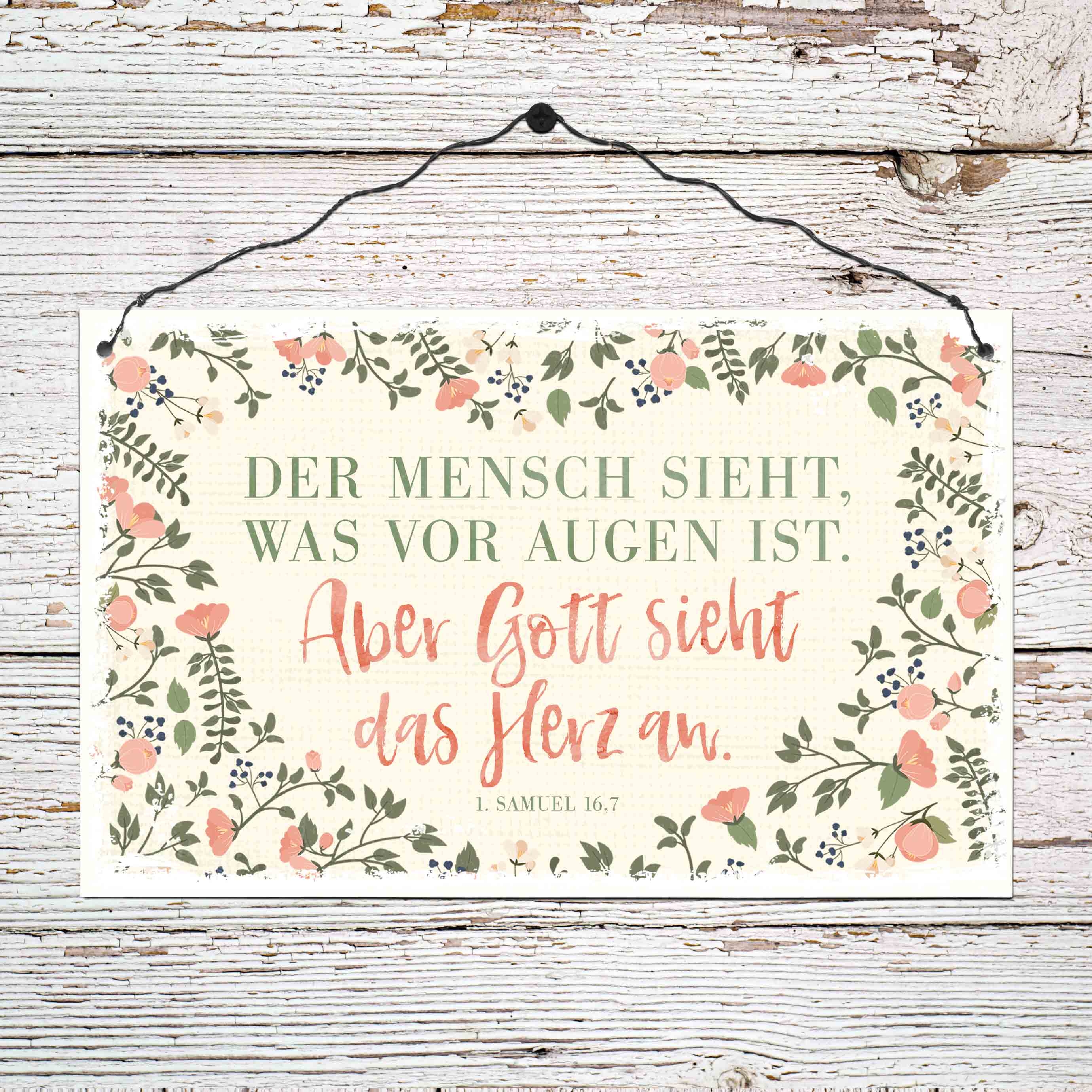 Holzschild groß - Aber Gott sieht Holzschild groß - Aber Gott sieht