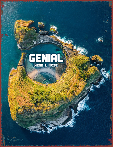 Metallschild groß - Genial (Insel) Metallschild groß - Genial (Insel)