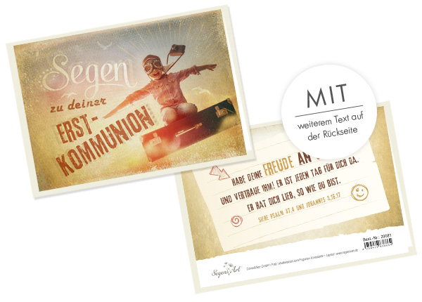 Faltkarte - Segen zu deiner Erstkommunion (Koffer) Faltkarte - Segen zu deiner Erstkommunion (Koffer)