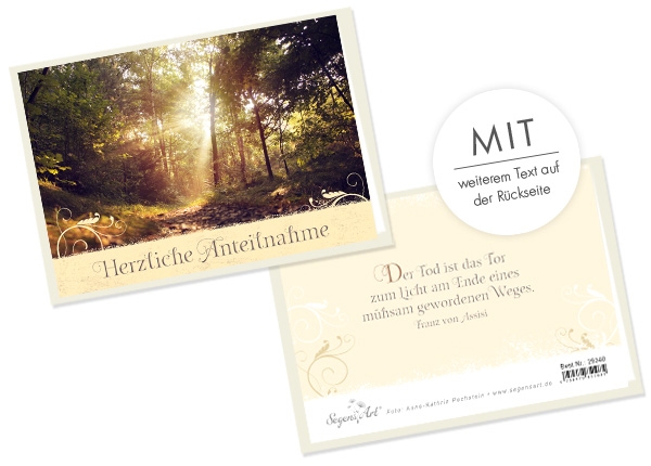 Faltkarte - Herzliche Anteilnahme - Das Tor Faltkarte - Herzliche Anteilnahme - Das Tor