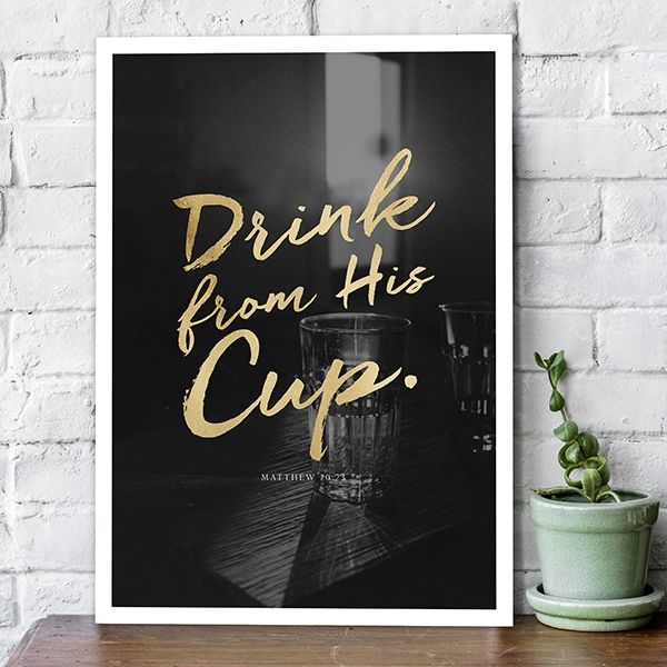 Poster s/w Gold - Drink