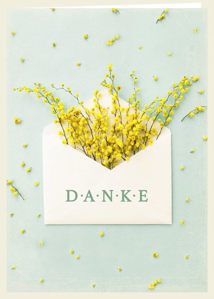 Doppelkarte - Danke (Kuvert)