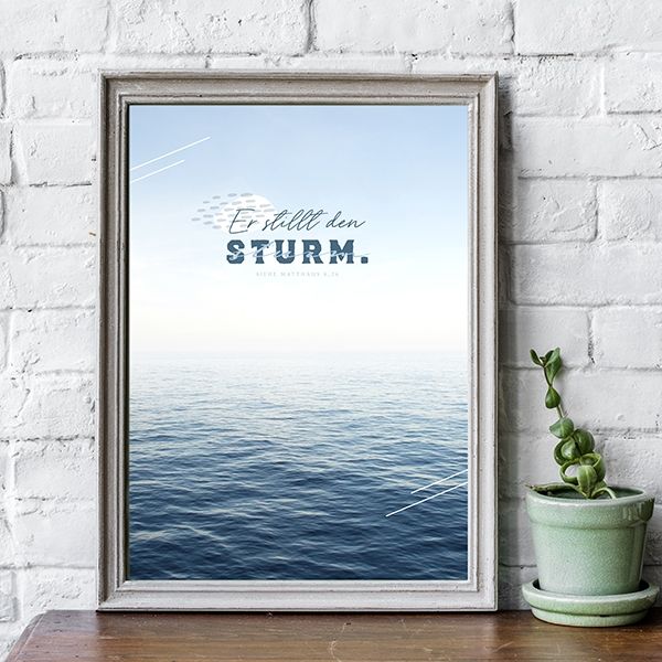 Poster bunt - Stillt den Sturm