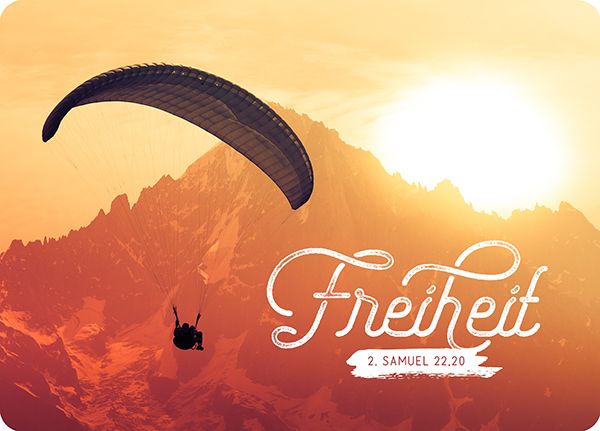 XL-Postkarte Big Blessing – Freiheit (Fallschirm)